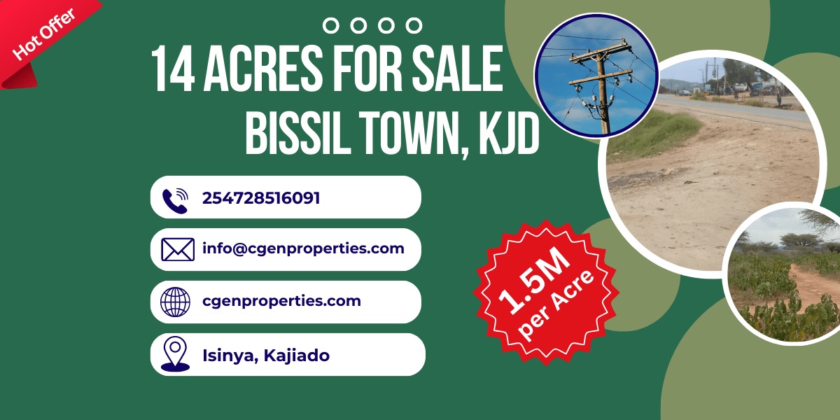 14 Acres in Bissil Town @1.5M per Acre